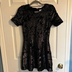 J.O.A. Black Sequin Mini Dress